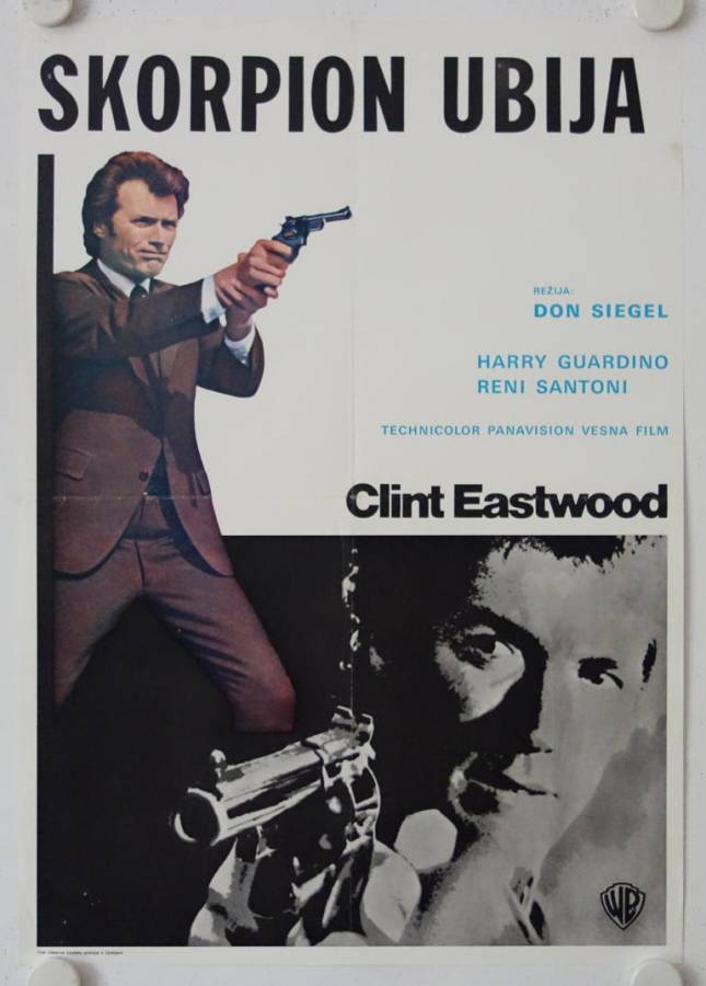 Dirty Harry originales Filmplakat aus Ex-Jugoslawien